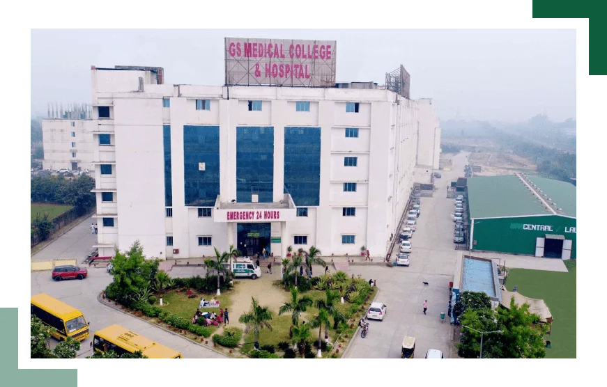 Front view of GS Medical College & Hospital's Building