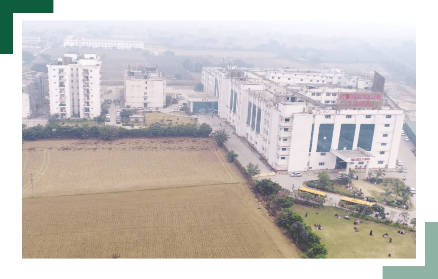 Drone view of GS Medical College & Hospital's Building