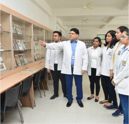 Professor and there students of Anatomy Class is doing practical in Anatomy Museum of GS Medical College & Hospital
