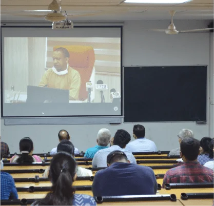 All professors, mentor, and all staff members of GS Medical College & Hospital are taking virtual meet with CM of Uttar Pradesh India
