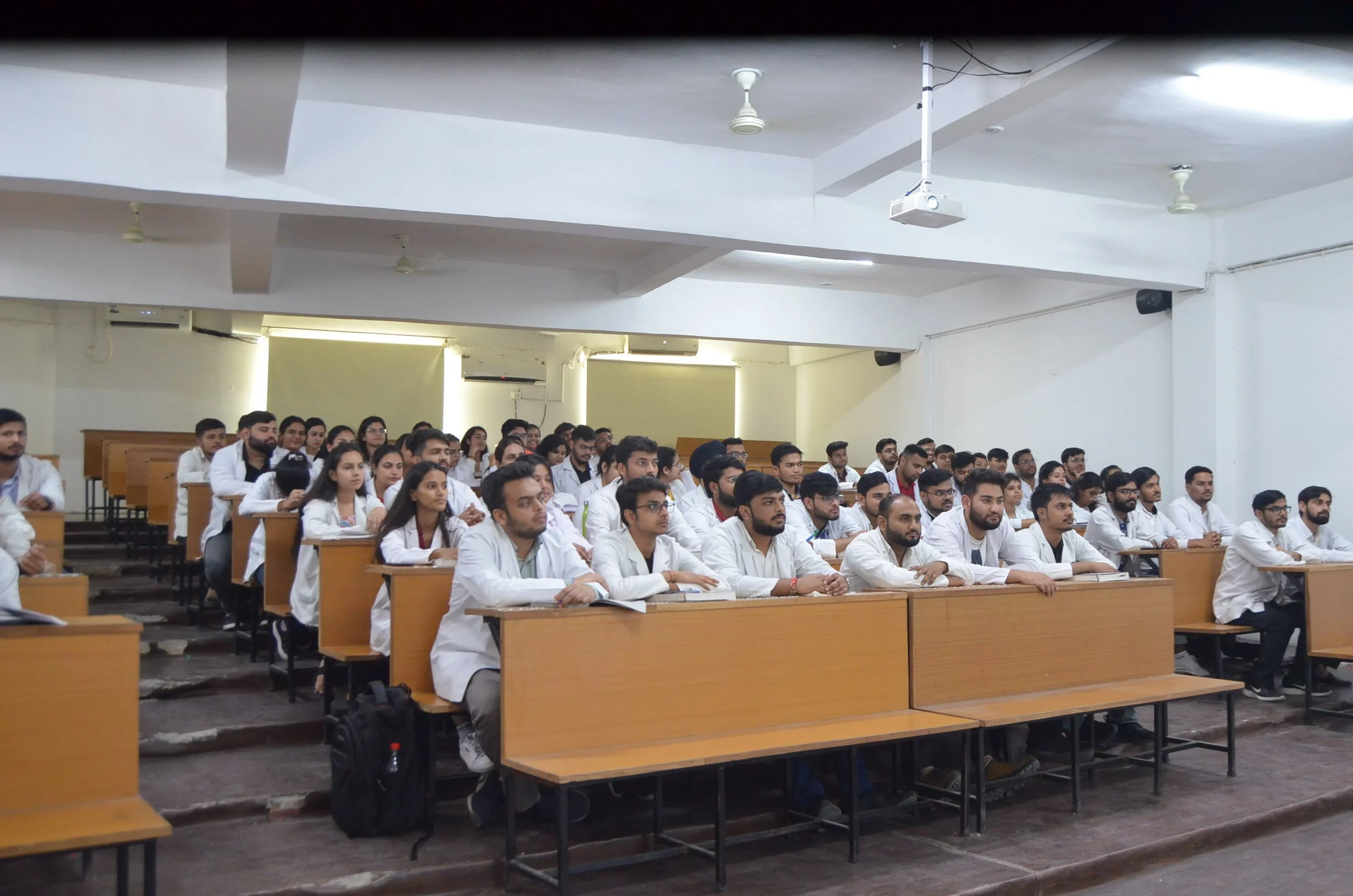 Medical students sitting in Auditorium